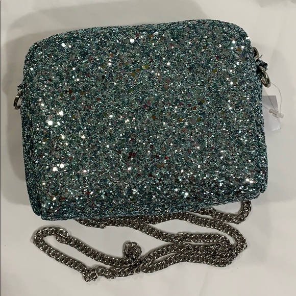 Icing Handbags - ICING Light Blue GLITTER CROSSBODY MINI BAG! STUNNING!